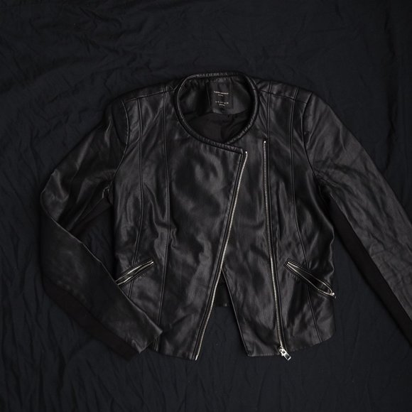Faux Leather Moto Jacket - Picture 1 of 9